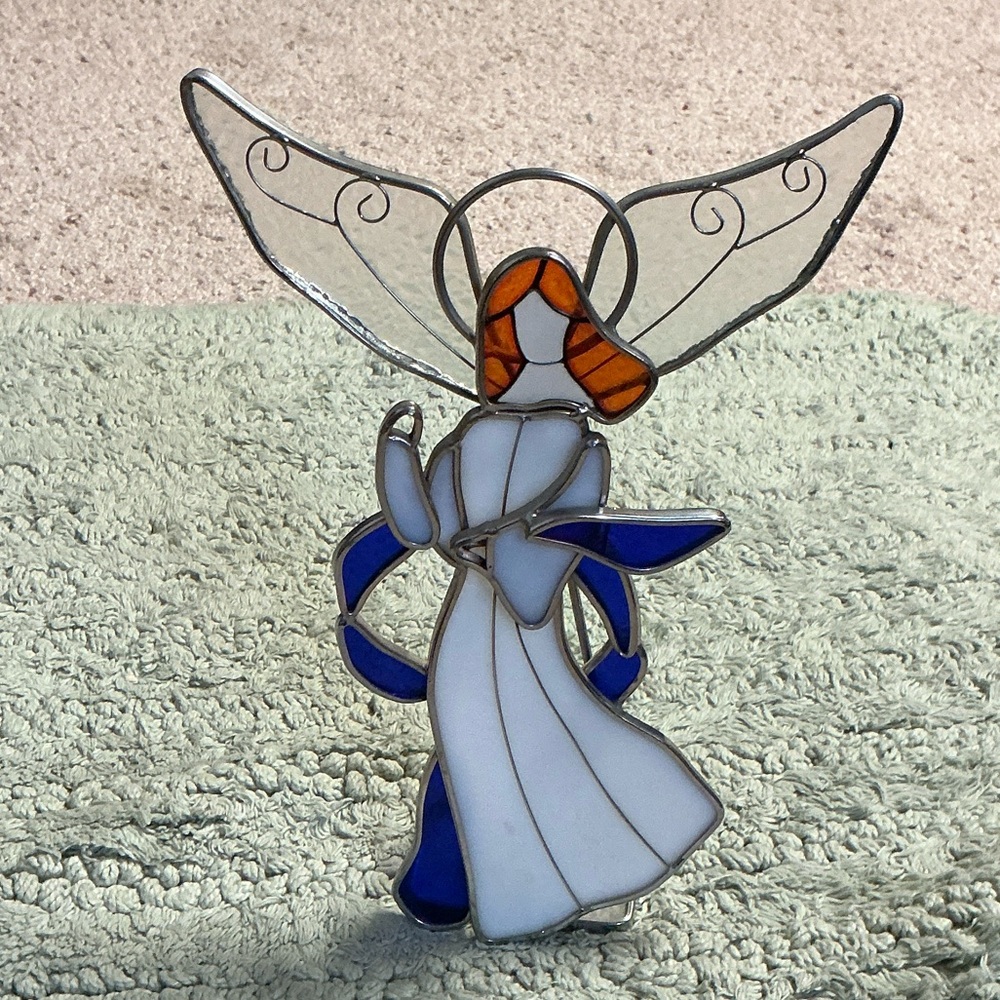 Beautiful handmade stained glass Angel decor